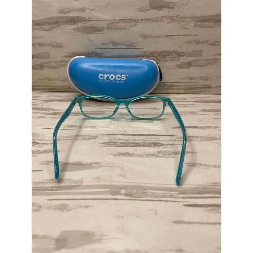 Crocs kids eyeglasses Jr7012 Col.55TB 48 [] 14 126 blue and green frames w/ case